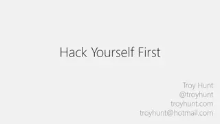 Learn Ethical Hacking with Troy Hunt - Hands-on Exercises