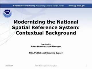 Modernization of the National Spatial Reference System