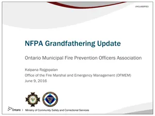 Ontario Municipal Fire Prevention Officers Association Update