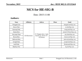IEEE 802.11-15/1324r0 - MCS for HE-SIG-B and Author Affiliations