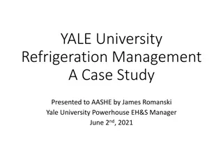 Yale University Refrigeration Management Case Study