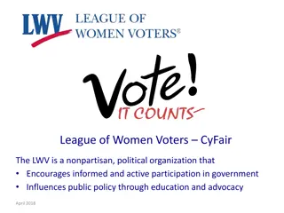 League of Women Voters CyFair - Political Organization Encouraging Government Participation