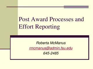 Efficient Post-Award Processes and Effort Reporting Overview