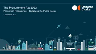 2023 Procurement Act: Partners in Supplying Public Sector
