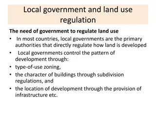 Local Government Role in Land Use Regulation