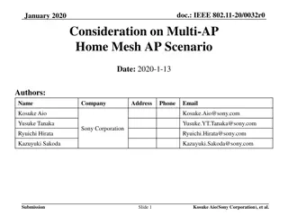 Consideration on Multi-AP Home Mesh AP Scenario in IEEE 802.11-20/0032r0 Document