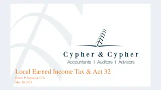 Local Earned Income Tax Act 32 by Daniel P. Starceski, CPA