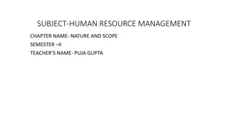 Human Resource Management: Nature, Scope, and Functions