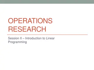 Introduction to Linear Programming for Managerial Decision-Making