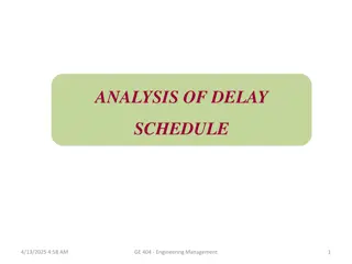 Project Delay and Schedule Manipulation in Engineering Management