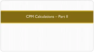 CPM Schedule and Cost Estimating