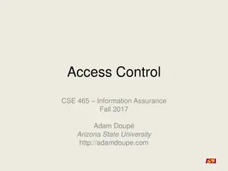 Access Control and Authorization in Information Assurance