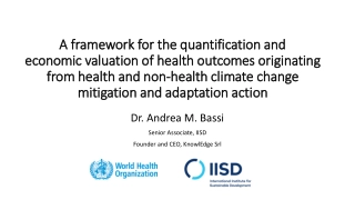 Framework for Economic Valuation of Health Outcomes in Climate Action