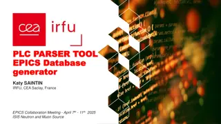 EPICS Database Generator Tool and Embedded SCADA System Overview