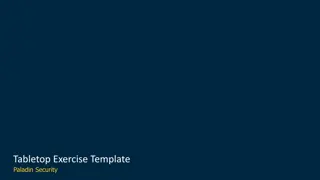 Tabletop Exercise Template: Paladin Security Scenario Response