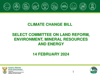National Climate Change Bill Overview