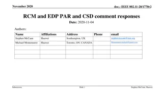 IEEE 802.11-20/1770r2 Responses and Comments Summary