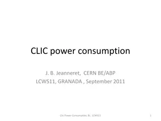 CLIC Power Consumption Analysis at High Energy Levels