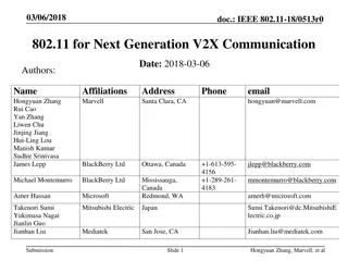 IEEE 802.11 Next Generation V2X Communication Overview