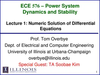 Numeric Solution of Differential Equations in Power System Dynamics