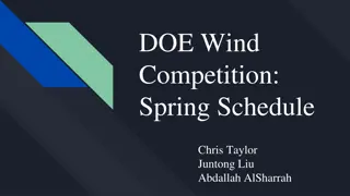 DOE Wind Competition Spring Project: Team Electric Turbine Schedule & Tasks