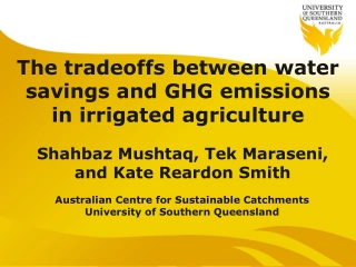Tradeoffs Between Water Savings and GHG Emissions in Irrigated Agriculture