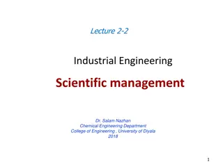 Scientific Management Techniques in Industrial Engineering