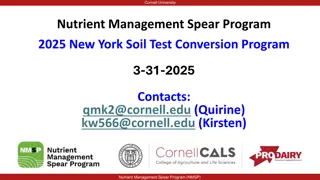 Cornell University Nutrient Management Program 2025 Soil Test Conversion Initiative