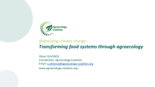 Transforming Food Systems Through Agroecology for Climate Change Resilience