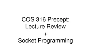 COS 316 Precept: Lecture Review & Socket Programming