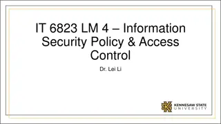Information Security Policy and Access Control Guidelines