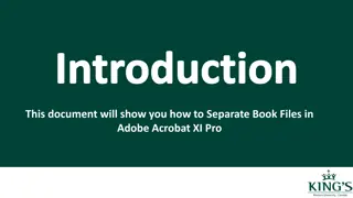 Separate Book Files in Adobe Acrobat XI Pro - A Comprehensive Guide