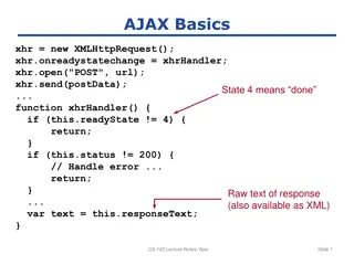 AJAX Basics and JSON Examples