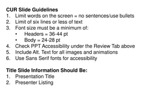 Effective Presentation Design Guidelines