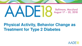 Behavior Change for Type 2 Diabetes Management