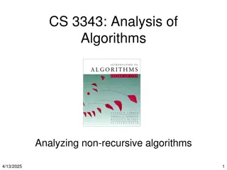 Time Complexity Analysis in Non-Recursive Algorithms