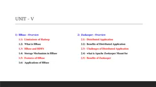 HBase and Zookeeper: Overview, Features, and Applications