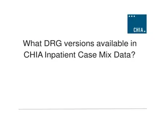 DRG Versions in CHIA Inpatient Case Mix Data Overview