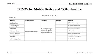 IEEE 802.11-25/0261r2 IMMW for Mobile Device and TGbq Timeline