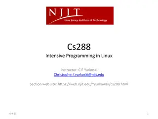 Intensive Programming in Linux with CS288 Course Overview