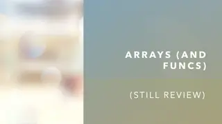 Arrays and Functions in Programming