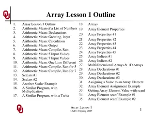 Learning Arrays and Arithmetic Mean in Programming