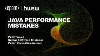 Common Java Performance Mistakes