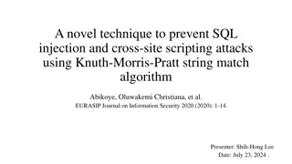 Preventing SQL Injection and XSS Attacks with KMP String Matching Algorithm