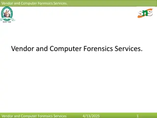 Vendor and Computer Forensics Services for Cyber Crime Defense