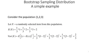 Bootstrap Sampling Distribution Example and Estimating Techniques