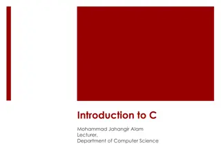 Introduction to C Language History and Standards