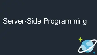 Server-Side Programming and Multi-Document Transactions