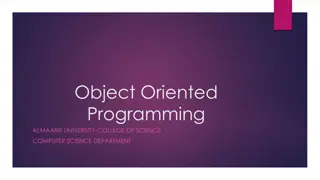 Object Oriented Programming Concepts in C++