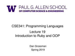Introduction to Ruby and OOP in Programming Languages
